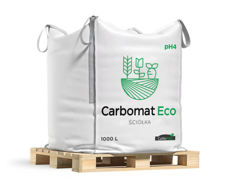 CARBOMAT ECO 1000L, ściółka z węgla brunatnego (pH 3,8 - 4,5)