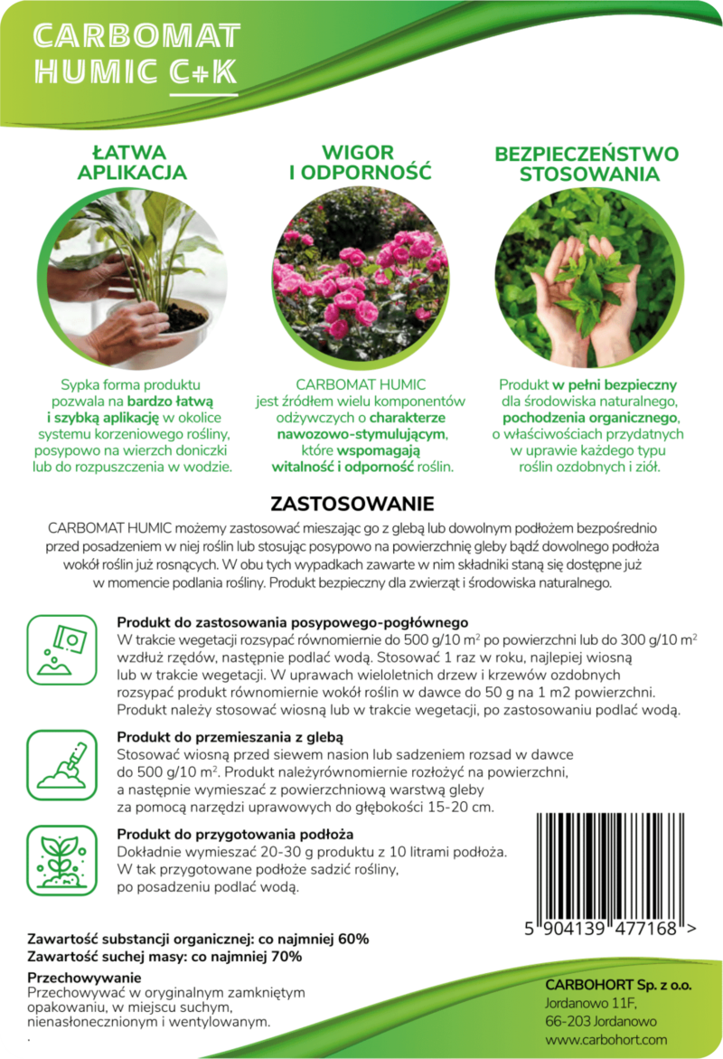 CARBOMAT HUMIC do roślin ozdobnych i ziół 2 L - obrazek 3