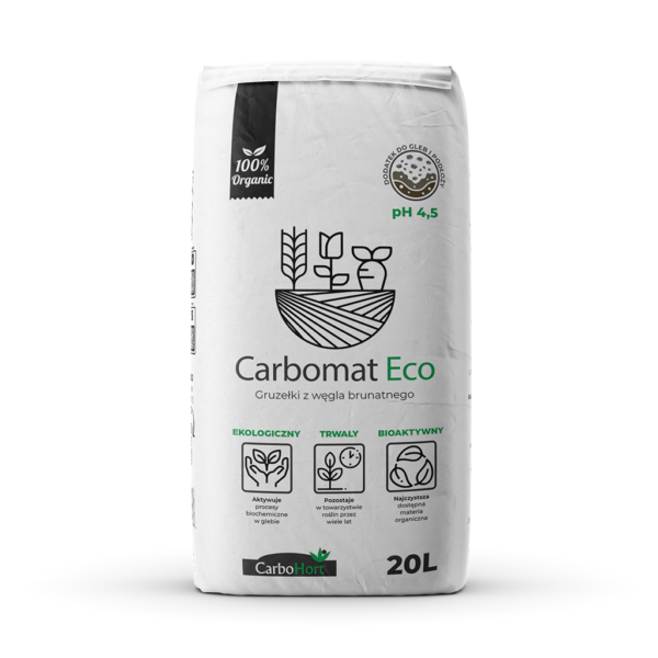 CARBOMAT ECO 20L pH 4,5-5,0 - węgiel brunatny do gleby