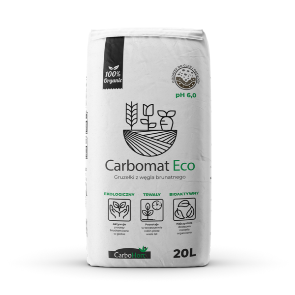 CARBOMAT ECO 20L pH 6,0-6,5 - węgiel brunatny do gleby