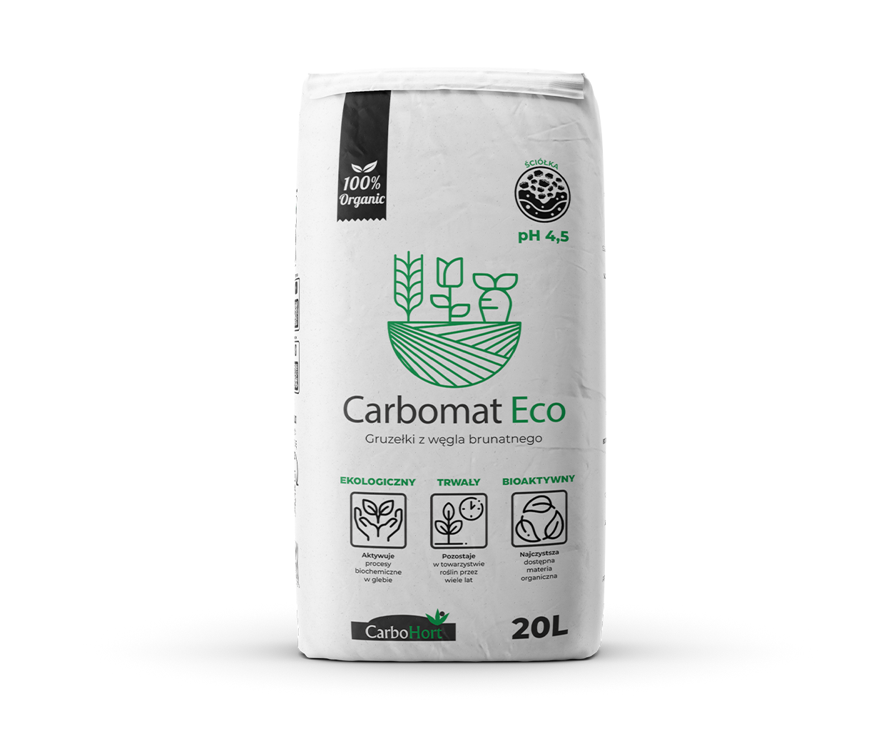 CARBOMAT ECO 20L - ściółka z węgla brunatnego
