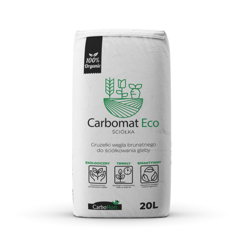 CARBOMAT ECO 20L (pH 4,0-4,5) ściółka z węgla brunatnego