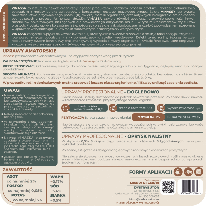 VINASSA nawóz organiczny 20L - obrazek 3