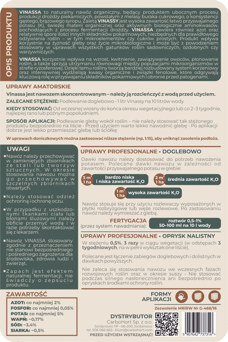 VINASSA nawóz organiczny 5L - obrazek 3