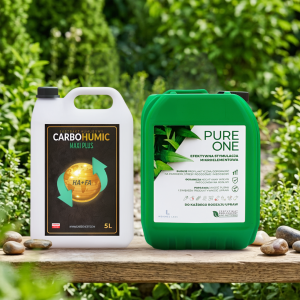 CARBOHUMIC MAXI PLUS 5L + PURE ONE biostymulator mineralny 5L