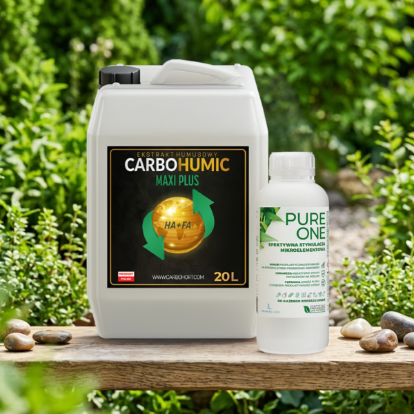 CARBOHUMIC MAXI PLUS 20L + PURE ONE biostymulator mineralny 1L